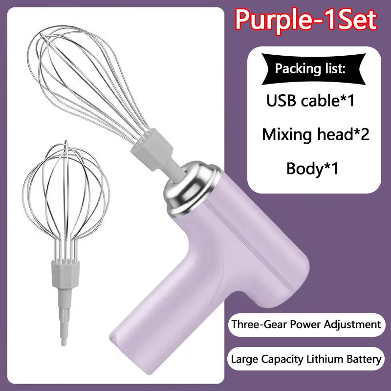 Rechargeable Wireless Handheld Electric Egg Beater Small Home Baking Mixer Portable Cream Whipper Blender for Cake Making
Rechargeable Wireless Handheld Electric Egg Beater Small Home Baking Mixer Portable Cream Whipper Blender for Cake Making