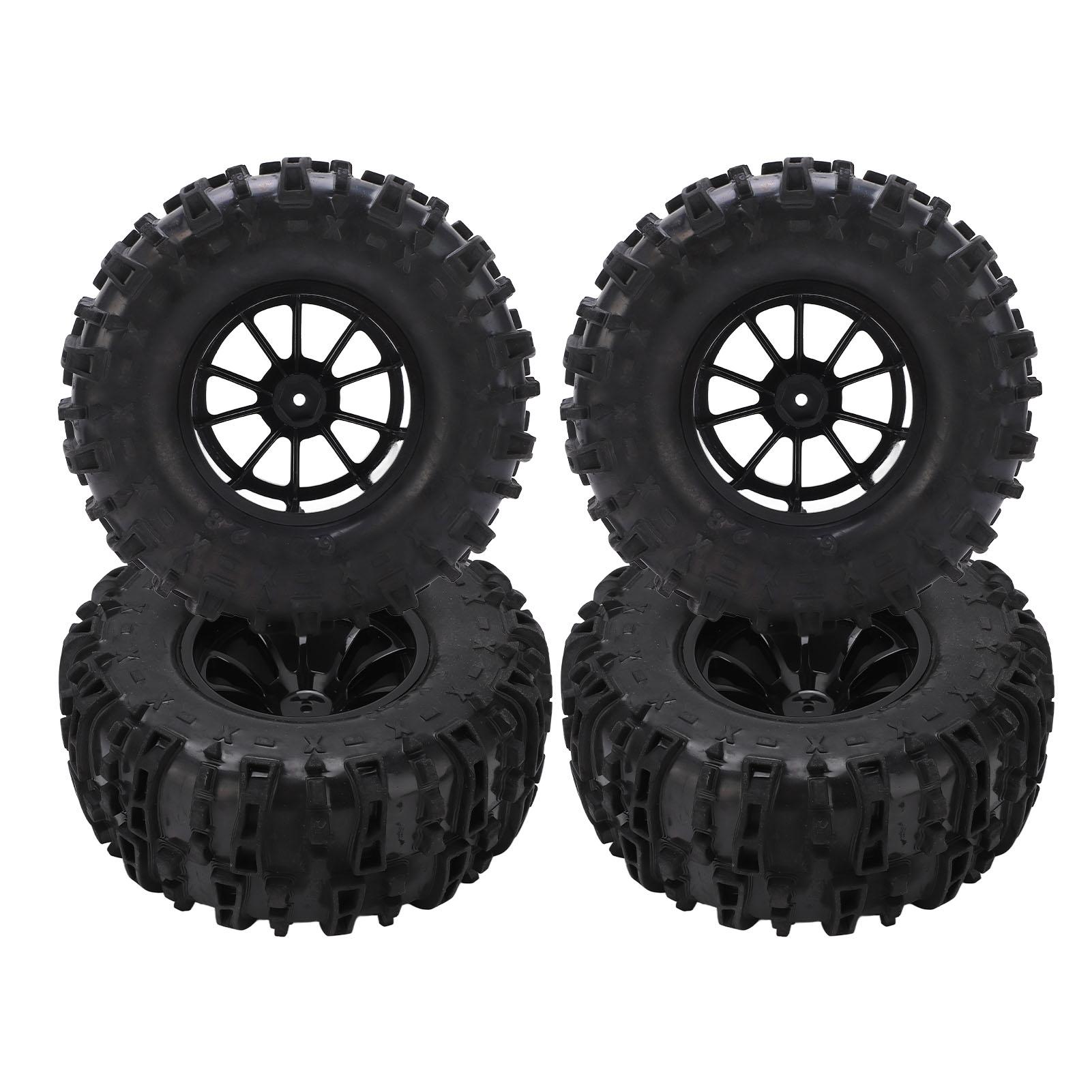 RC Vehicle Wheels and Tires Set Black with Plastic Hub for Monster Truck 1/8 1/10 Short Course Truck
RC Vehicle Wheels and Tires Set Black with Plastic Hub for Monster Truck 1/8 1/10 Short Course Truck