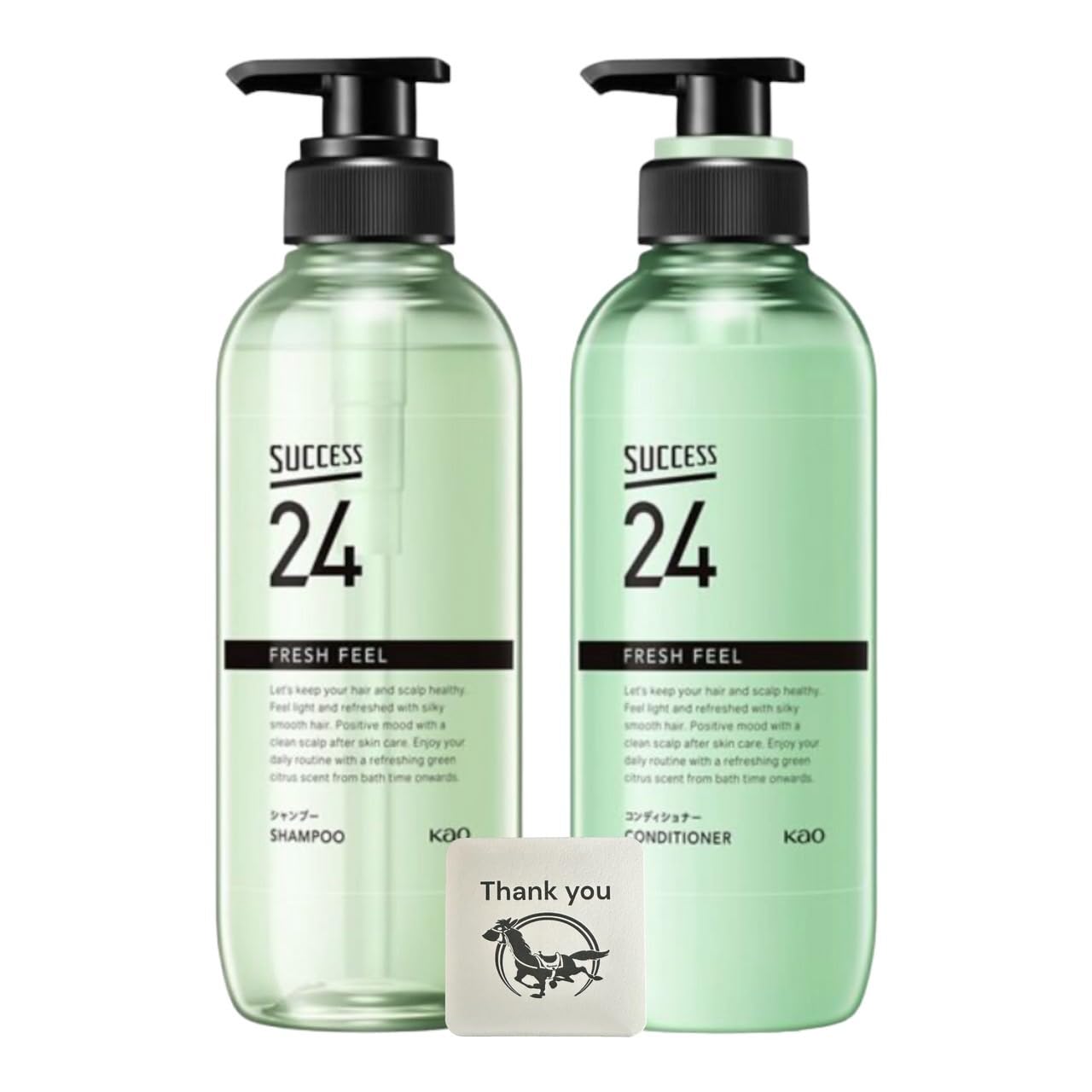 Success 24 Fresh Feel Green Citrus Scent Shampoo 400ml + Conditioner 400ml 1 bottle set + Kunutonn original logo bonus
Success 24 Fresh Feel Green Citrus Scent Shampoo 400ml + Conditioner 400ml 1 bottle set + Kunutonn original logo bonus