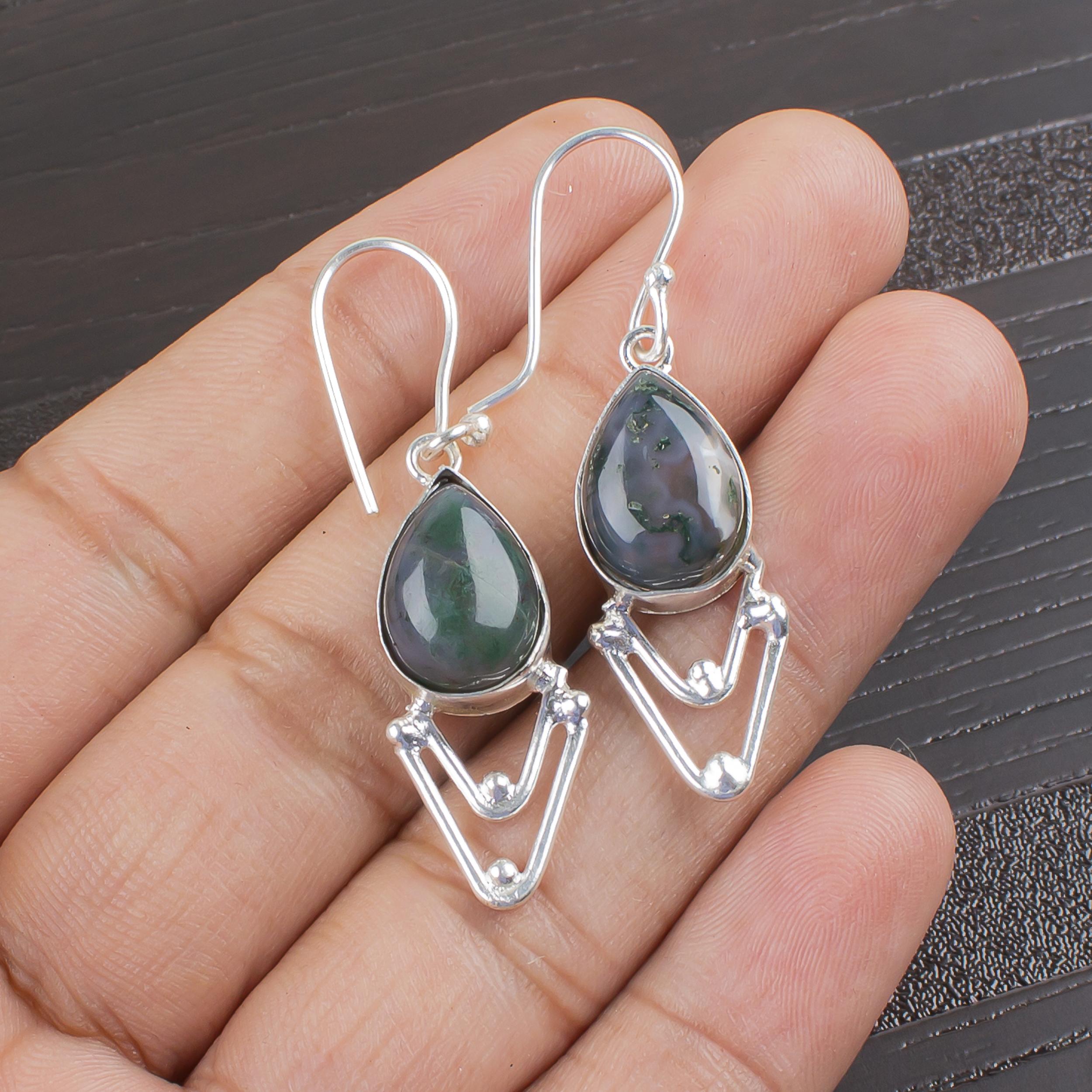 Серьги из мохового агата, 925 проба, стерлинговое серебро, серьги с драгоценными камнями ручной работы, ювелирные украшения, подарки для жены, совершенно новые серьги 1.90 Inches зелёный
Серьги из мохового агата, 925 проба, стерлинговое серебро, серьги с драгоценными камнями ручной работы, ювелирные украшения, подарки для жены, совершенно новые серьги 1.90 Inches зелёный