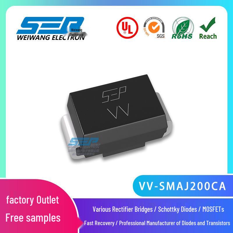 SEP Original VV-SMAJ200CA SMA TVS Transient Voltage Suppressor Diode
SEP Original VV-SMAJ200CA SMA TVS Transient Voltage Suppressor Diode