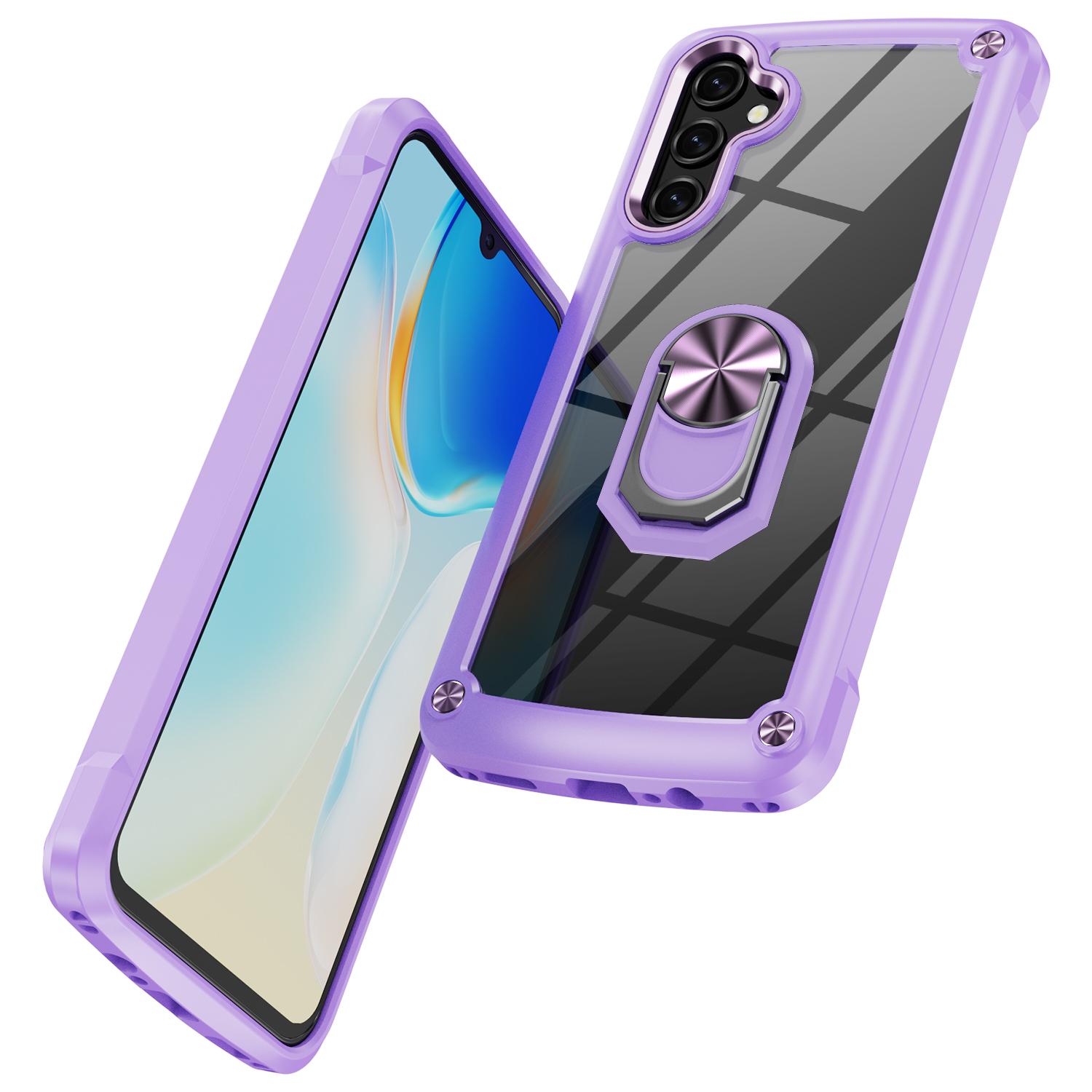 For Samsung Galaxy A14 5G/A14 4G Electroplated Protective Back Case PC+TPU Shockproof Cover with Metal Ring Kickstand Purple
For Samsung Galaxy A14 5G/A14 4G Electroplated Protective Back Case PC+TPU Shockproof Cover with Metal Ring Kickstand Purple