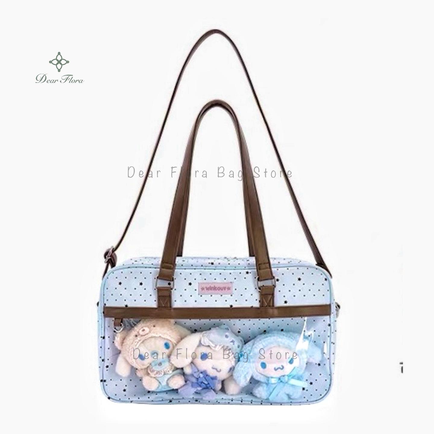 New Y2k Cute Lace Ita Bag Large Capacity Lolita Girls Transparent Pocket DIY Badge Display Shoulder Bag Casual Polka Dot Handbag 38x24x10cm
New Y2k Cute Lace Ita Bag Large Capacity Lolita Girls Transparent Pocket DIY Badge Display Shoulder Bag Casual Polka Dot Handbag 38x24x10cm