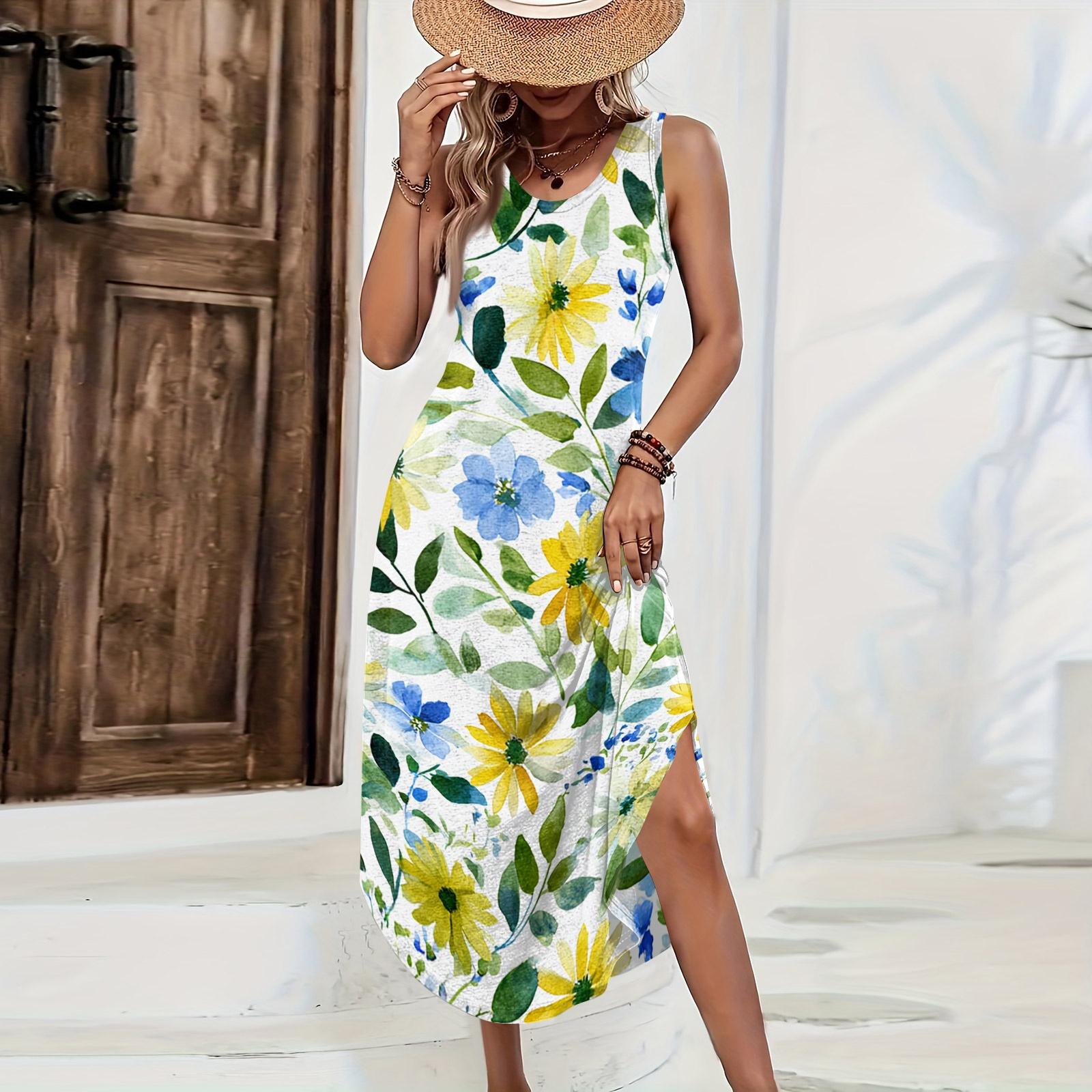 Sleeveless Floral Print Long Dress for Women Casual Loose Fit Summer Maxi Dress with Lightweight Fabric and Comfortable Design XXXL
Sleeveless Floral Print Long Dress for Women Casual Loose Fit Summer Maxi Dress with Lightweight Fabric and Comfortable Design XXXL