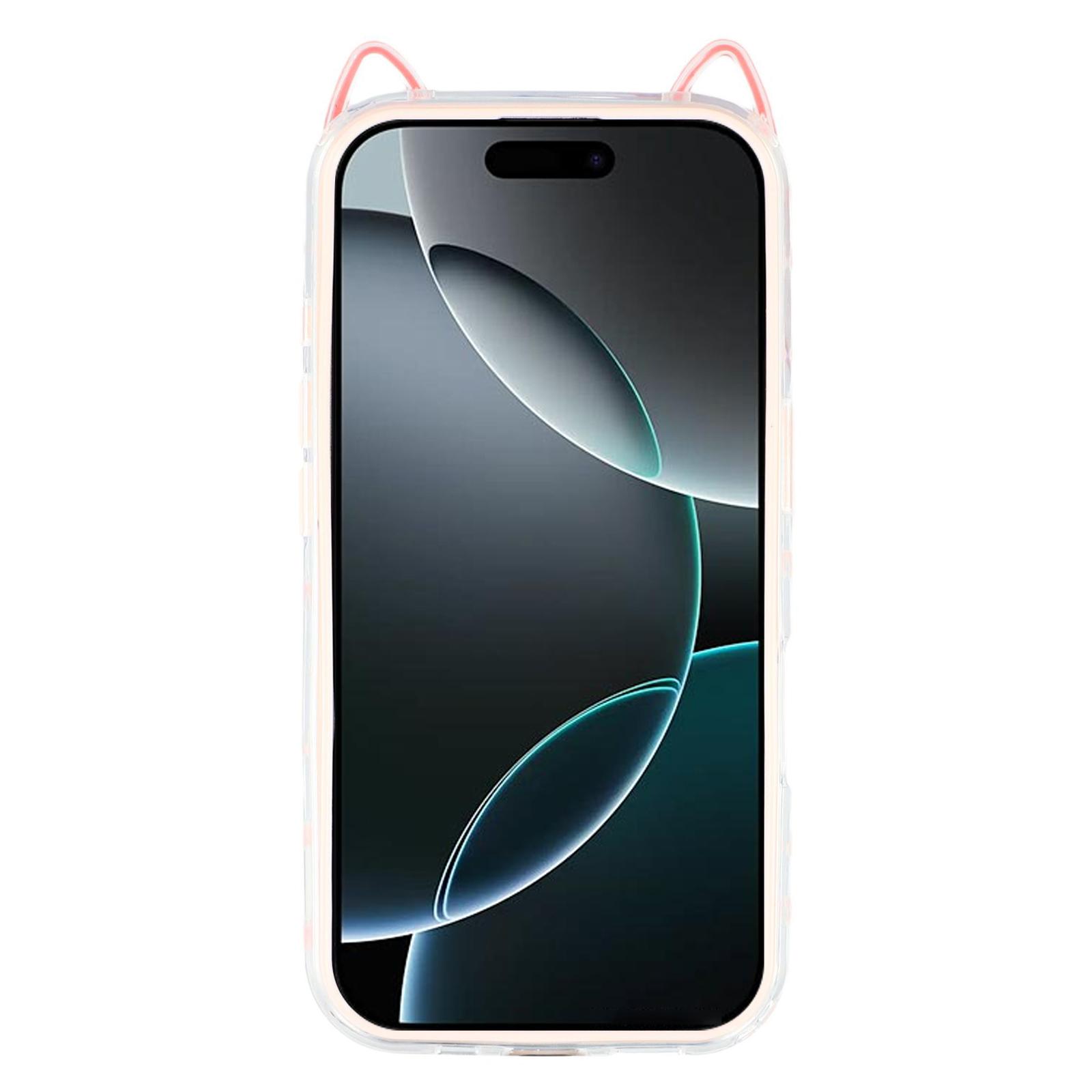 For iPhone 16 Pro Max Case Star Pattern Cat Ear Design TPU+Acrylic Clear Phone Back Cover Beige
For iPhone 16 Pro Max Case Star Pattern Cat Ear Design TPU+Acrylic Clear Phone Back Cover Beige