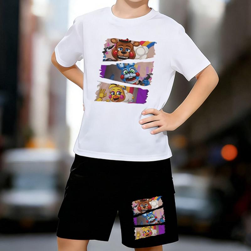 Boys 2 Piece Cute Cartoon Bear Printed outfit, Short Sleeve T-Shirt and Shorts Set for Kids Age 5-14,White, Black Sporty Casual Summer Clothes 13-14 Years
Boys 2 Piece Cute Cartoon Bear Printed outfit, Short Sleeve T-Shirt and Shorts Set for Kids Age 5-14,White, Black Sporty Casual Summer Clothes 13-14 Years