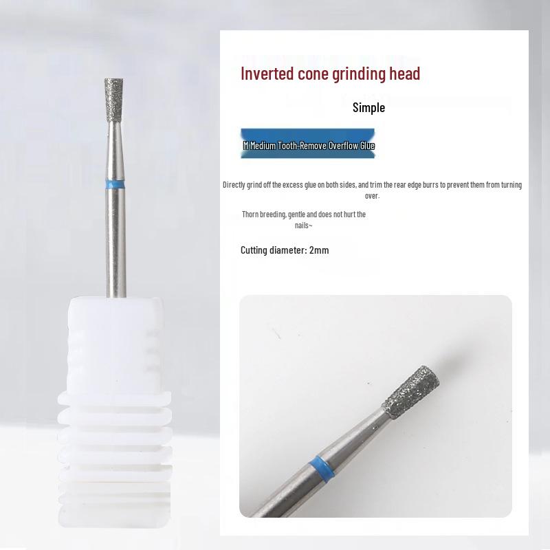Flying Saucer Nail Art Grinding Head - Diamond Sand Tool for Removing Dead Skin, Hangnails, and Shortening Fingertips with T-shaped Design.
Flying Saucer Nail Art Grinding Head - Diamond Sand Tool for Removing Dead Skin, Hangnails, and Shortening Fingertips with T-shaped Design.