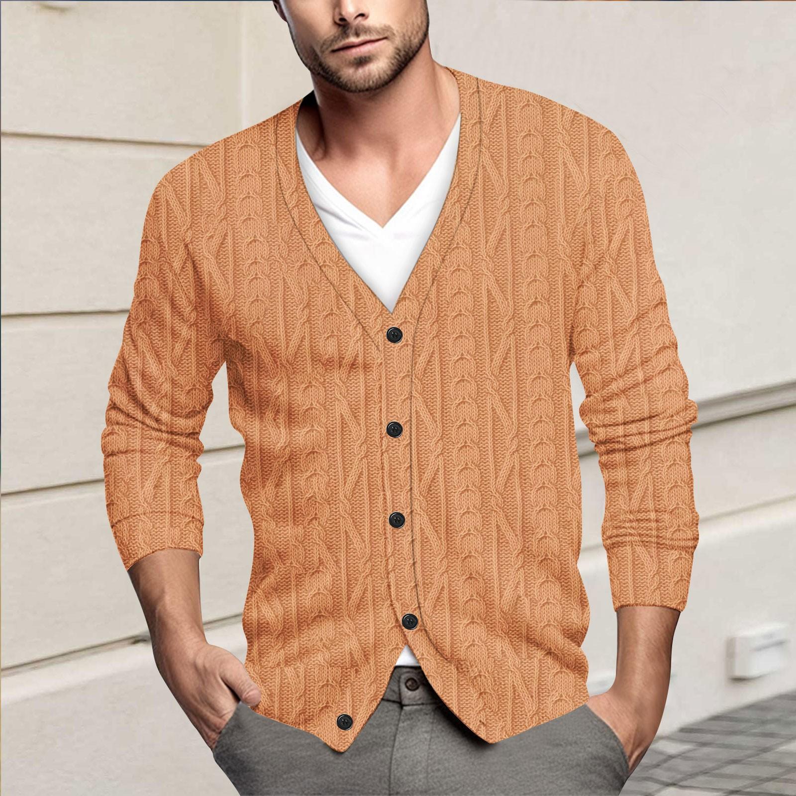 Мужская повседневная однобортная модная куртка-кардиган с длинными рукавами на пуговицах XL шафрановый
Мужская повседневная однобортная модная куртка-кардиган с длинными рукавами на пуговицах XL шафрановый