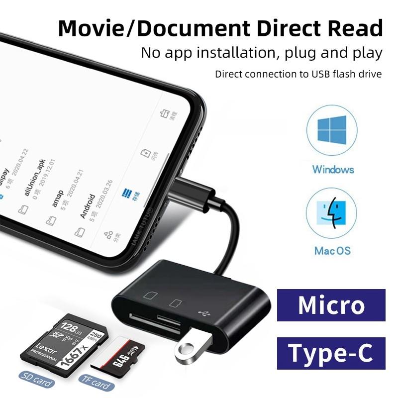 3 в 1 тип C/Micro USB к устройству чтения карт SD Многофункциональный OTG USB-кабель Адаптер устройства чтения карт TF Передача данных для MacBook Ноутбук ПК Телефон
3 в 1 тип C/Micro USB к устройству чтения карт SD Многофункциональный OTG USB-кабель Адаптер устройства чтения карт TF Передача данных для MacBook Ноутбук ПК Телефон