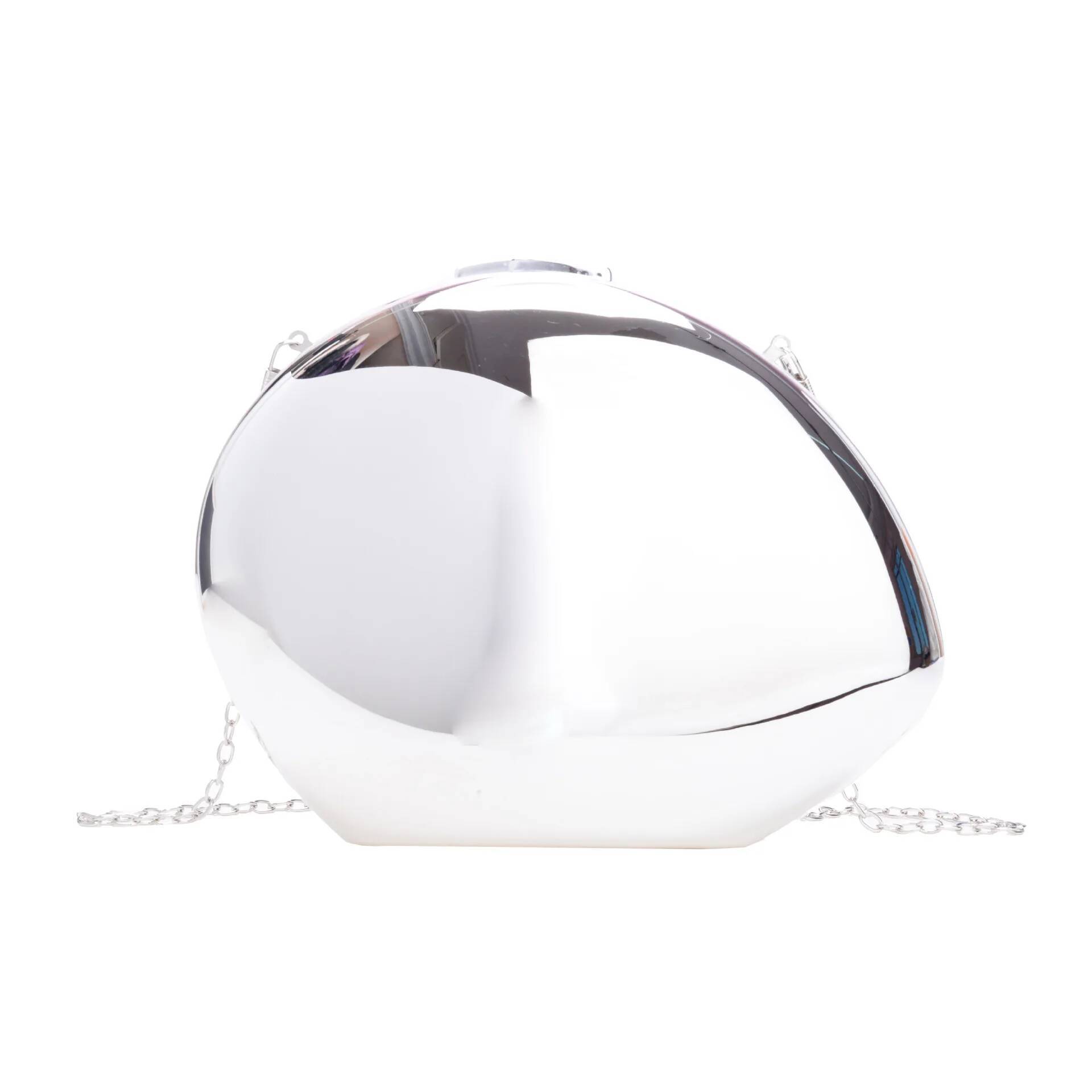 Smooth Mirror Design Acrylic Egg Shape Clutch Bag Women Designer Evening Party Cute Purse New Shell Handbag Quality Metal Style
Smooth Mirror Design Acrylic Egg Shape Clutch Bag Women Designer Evening Party Cute Purse New Shell Handbag Quality Metal Style