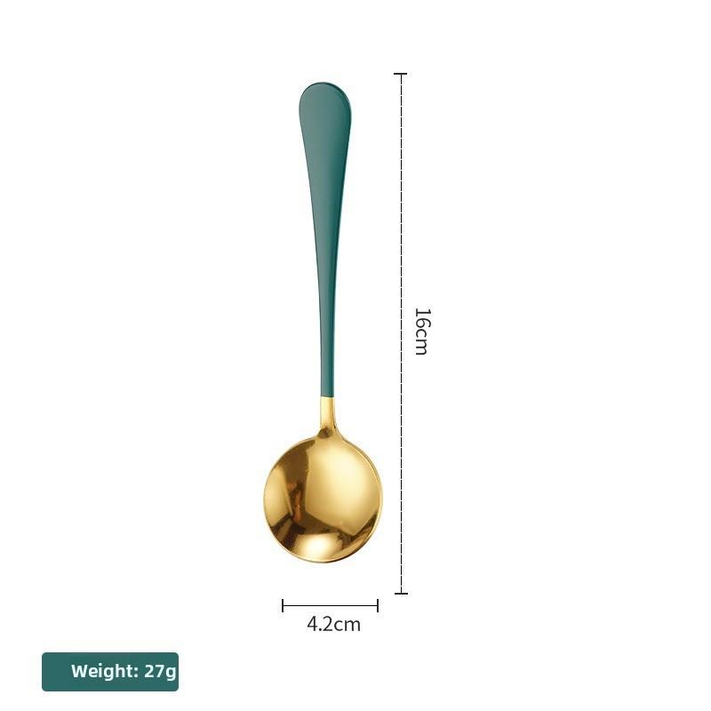 Watermelon Spoon, Stainless Steel Spoon, Cute Spoon, No. 3 Round Spoon, Long-handled Spoon, Seasoning Spoon зелений/золотий
Watermelon Spoon, Stainless Steel Spoon, Cute Spoon, No. 3 Round Spoon, Long-handled Spoon, Seasoning Spoon зелений/золотий