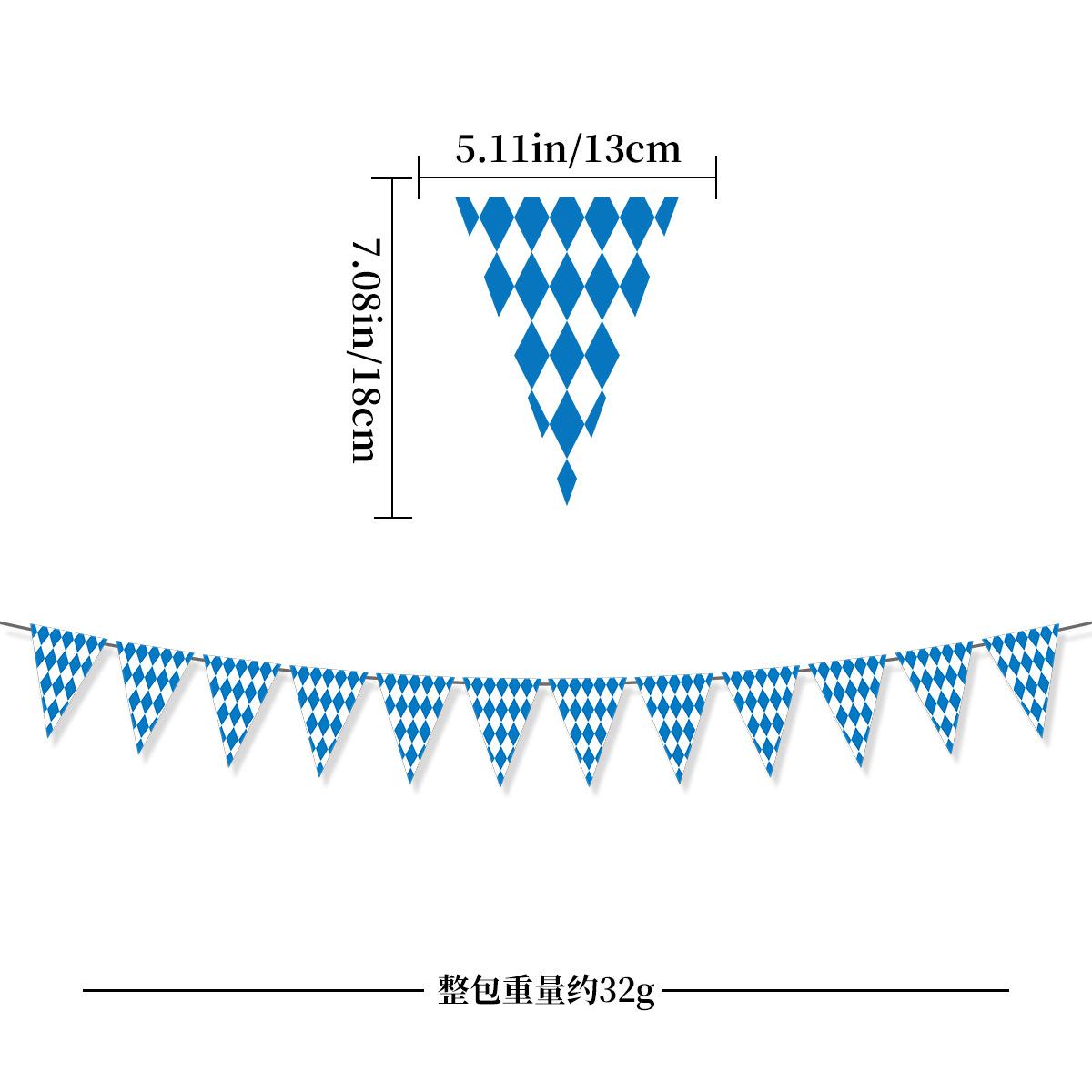 German Oktoberfest Party Venue Decoration Blue Rhombus Plaid Pennant Flag Wine Glass Flag Oktoberfest pennant
German Oktoberfest Party Venue Decoration Blue Rhombus Plaid Pennant Flag Wine Glass Flag Oktoberfest pennant