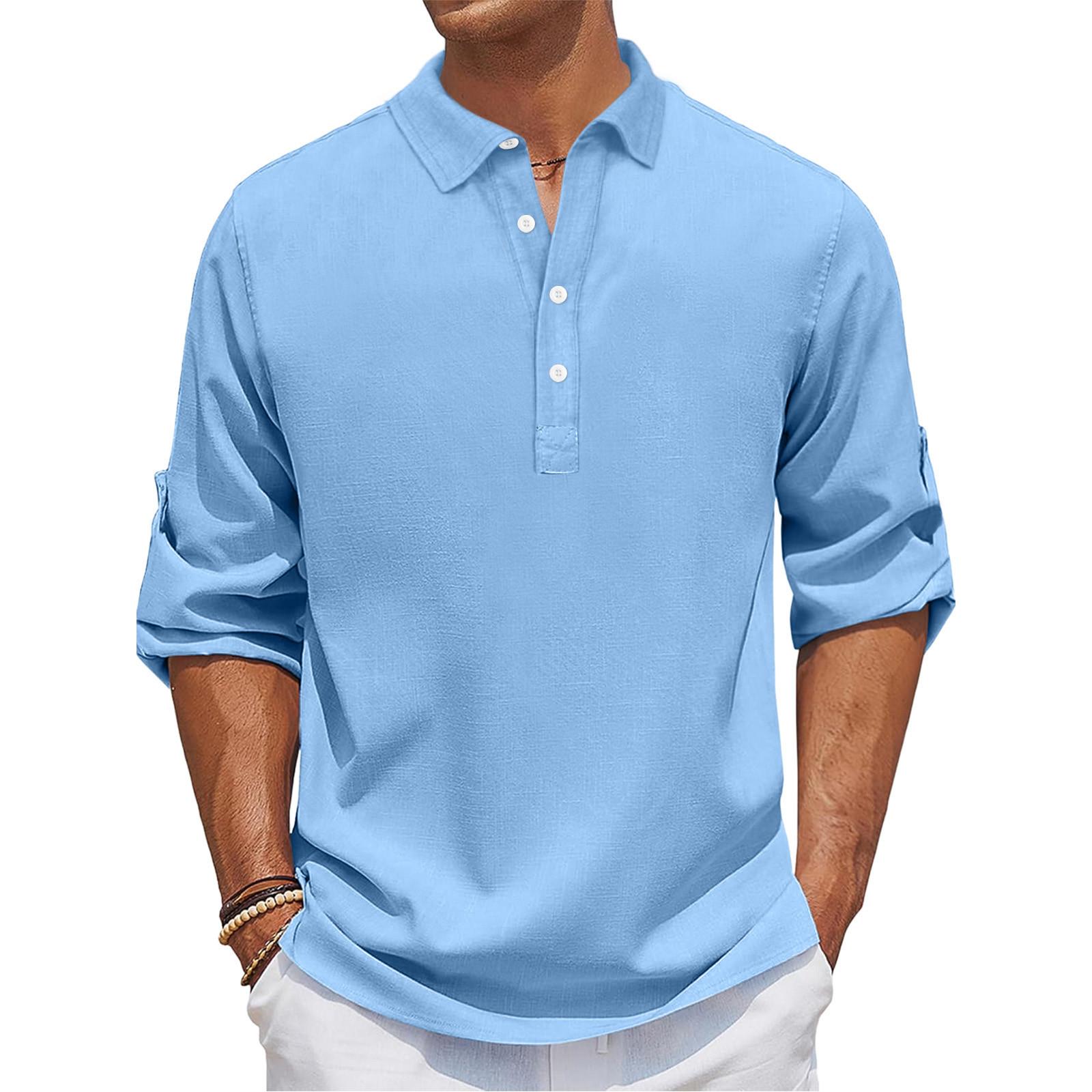 Дизайнерские весенне-летние мужские повседневные хлопковые льняные рубашки с длинным рукавом, свободные рубашки XXXL синий
Дизайнерские весенне-летние мужские повседневные хлопковые льняные рубашки с длинным рукавом, свободные рубашки XXXL синий