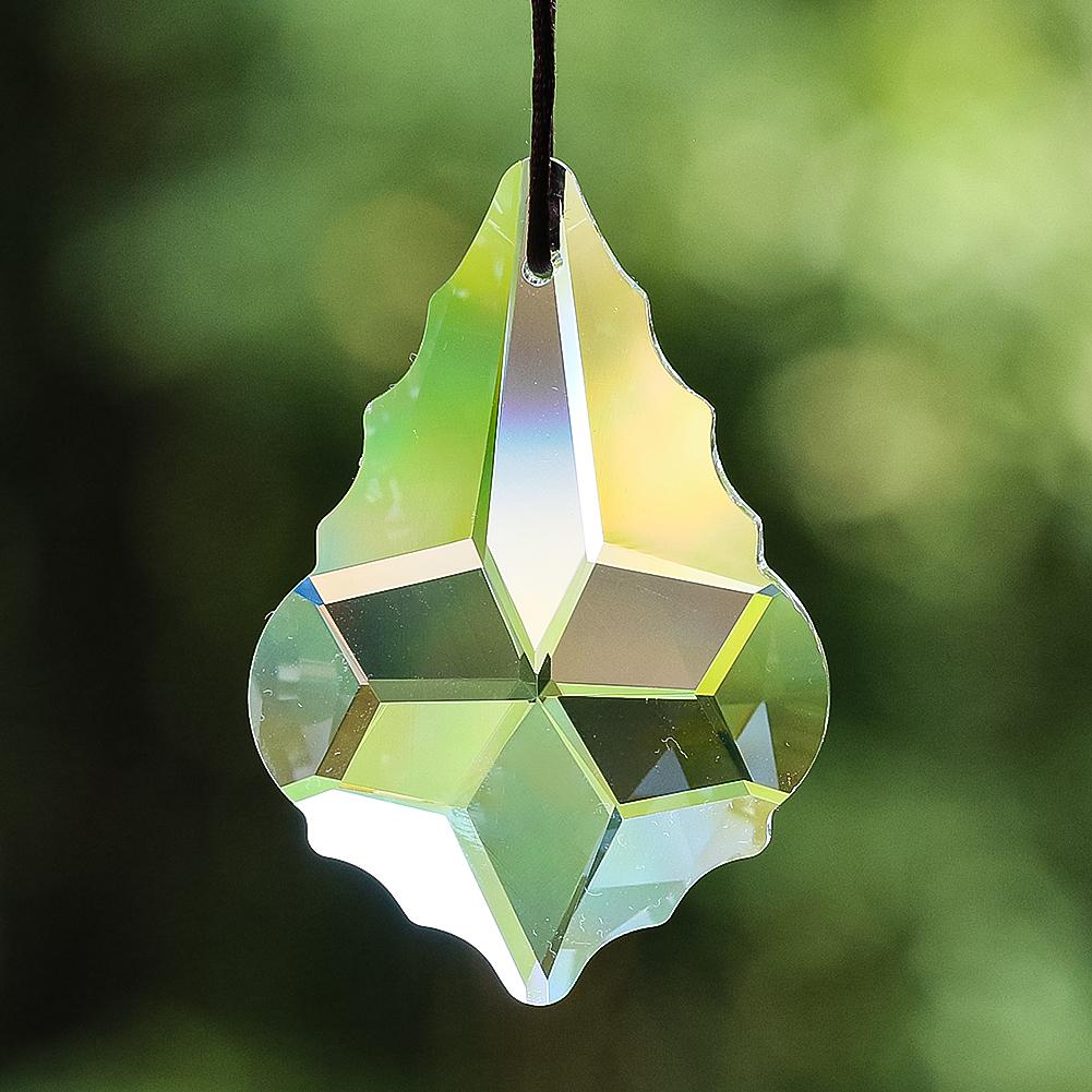 63mm Maple Leaf Crystal Suncatcher K9 Glass Prism Hanging Faceted Sunlight Rainbow Maker Chandelier Pendant Home Garden Decor
63mm Maple Leaf Crystal Suncatcher K9 Glass Prism Hanging Faceted Sunlight Rainbow Maker Chandelier Pendant Home Garden Decor