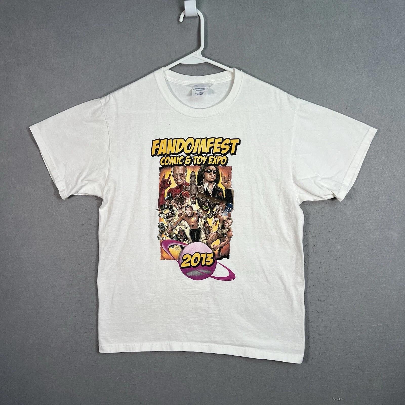 2013 Fandomfest Comic Toy Expo T Shirt Adult Large White Mens 4XL
2013 Fandomfest Comic Toy Expo T Shirt Adult Large White Mens 4XL
