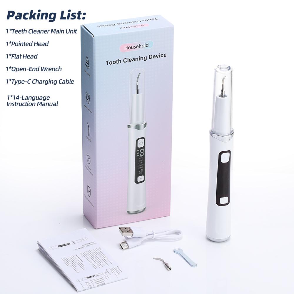 Electric Dental Scaler Ultrasonic For Teeth Whiting Sonic Teeth Cleaner Stone Removal Tartar Stain Calculus Remover with LED
Electric Dental Scaler Ultrasonic For Teeth Whiting Sonic Teeth Cleaner Stone Removal Tartar Stain Calculus Remover with LED