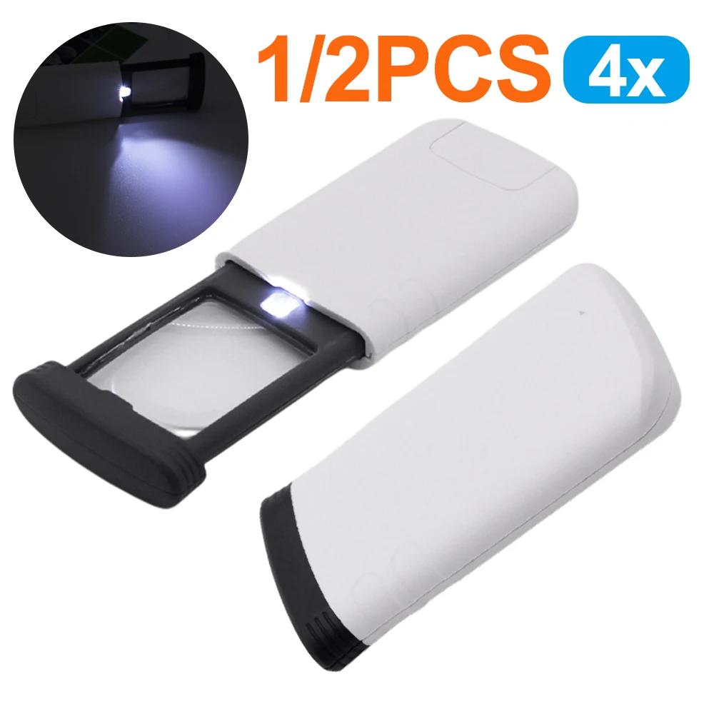 Pull-Out Magnifier Foldable Portable Pocket Loupe with 1 LED Light Handheld 4x Illuminated Lighted Magnifier for Elderly Reading
Pull-Out Magnifier Foldable Portable Pocket Loupe with 1 LED Light Handheld 4x Illuminated Lighted Magnifier for Elderly Reading