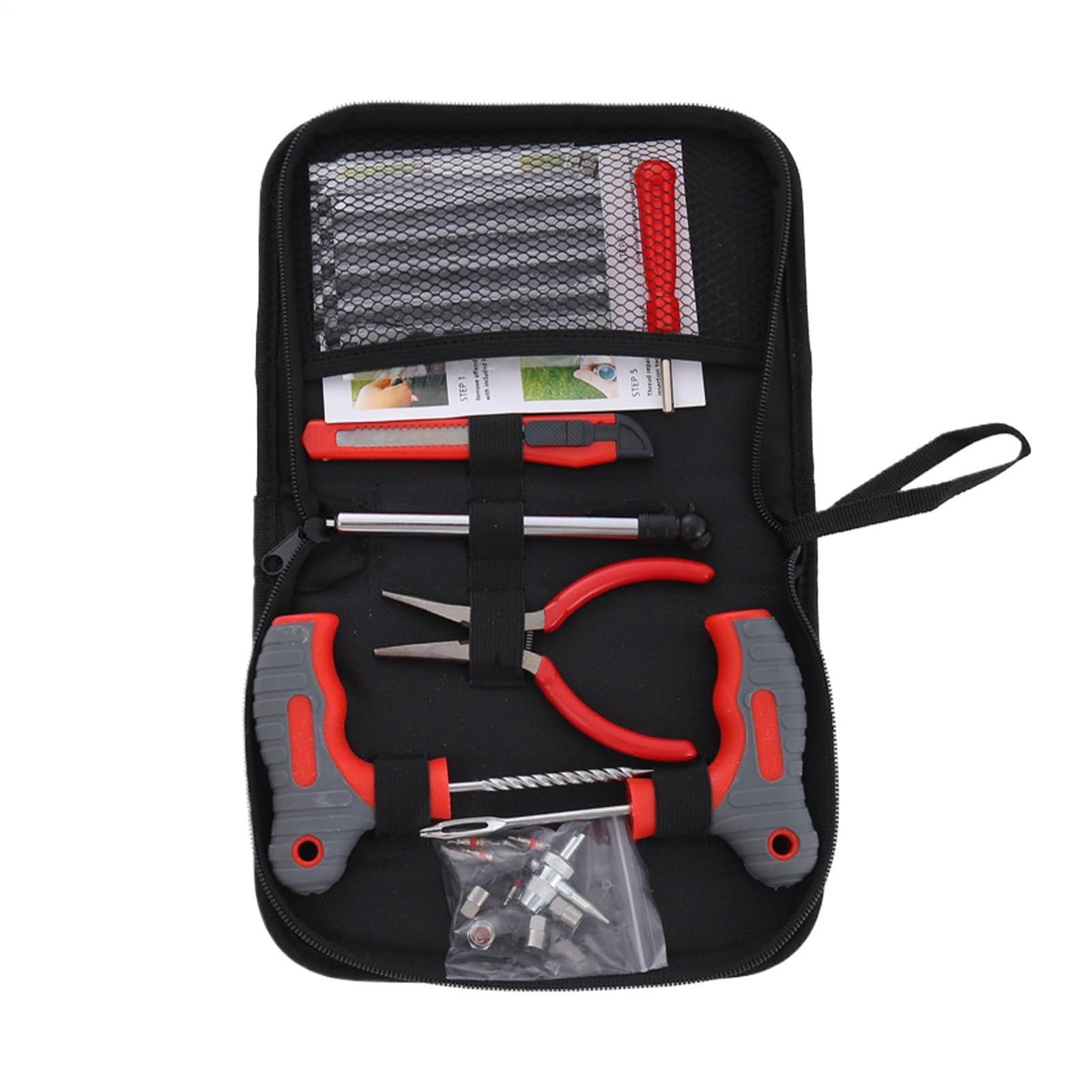 Automotive Tire Repair Tool Kit for Car Motorcycle Vacuum Tire Puncture Repair with Storage Case for Emergency Maintenance Use one size червоний
Automotive Tire Repair Tool Kit for Car Motorcycle Vacuum Tire Puncture Repair with Storage Case for Emergency Maintenance Use one size червоний