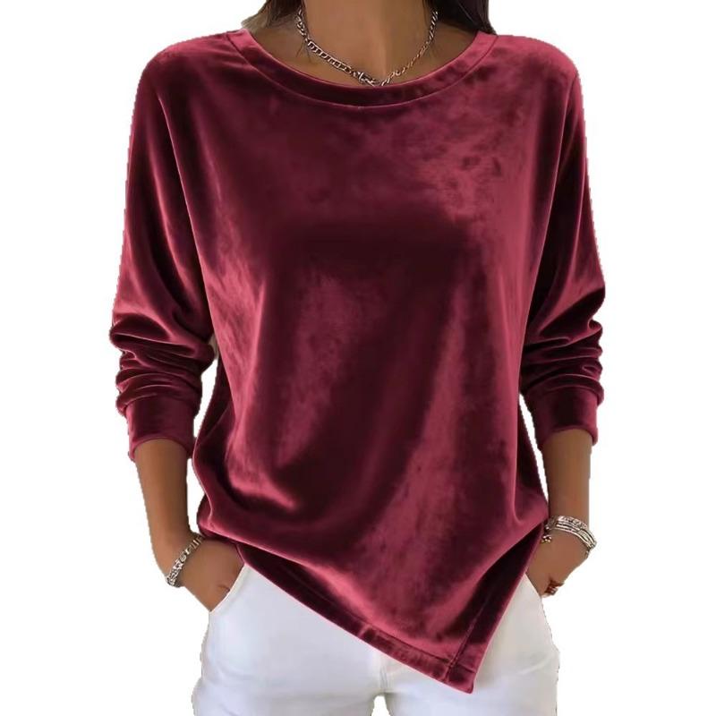 Fall Winter Velvet Crew Neck Top Long Sleeve Loose Fit Casual Velour Pullover XXL кларет
Fall Winter Velvet Crew Neck Top Long Sleeve Loose Fit Casual Velour Pullover XXL кларет