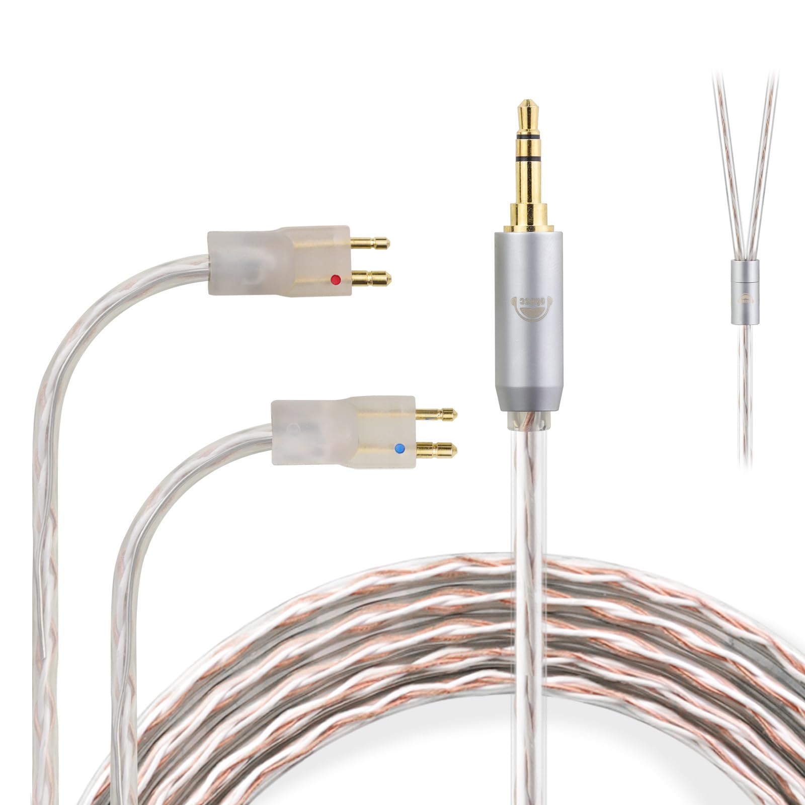okcsc JBX FitEar 2Pin Connector Earphone Cable for Compatible with OFC Length Re-Cable Earphones/Headphones MH334, MH335DW, TG223, TG333, TG334, etc. 
okcsc JBX FitEar 2Pin Connector Earphone Cable for Compatible with OFC Length Re-Cable Earphones/Headphones MH334, MH335DW, TG223, TG333, TG334, etc.