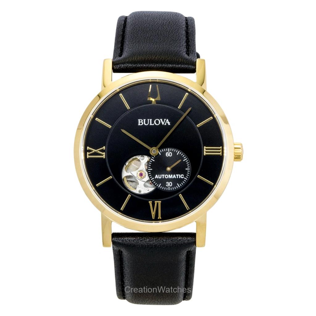 Bulova American Clipper Leather Strap Open Heart Black Dial Automatic 97A154 Men s Watch чорний
Bulova American Clipper Leather Strap Open Heart Black Dial Automatic 97A154 Men s Watch чорний