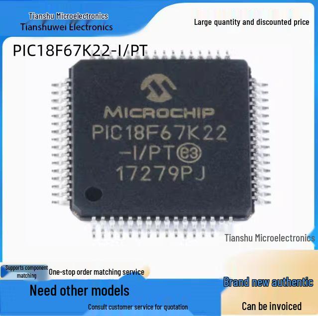 PIC18F67K22-I/PT TQFP-64 8-bit Microcontroller - Brand New Original IC Chip
PIC18F67K22-I/PT TQFP-64 8-bit Microcontroller - Brand New Original IC Chip
