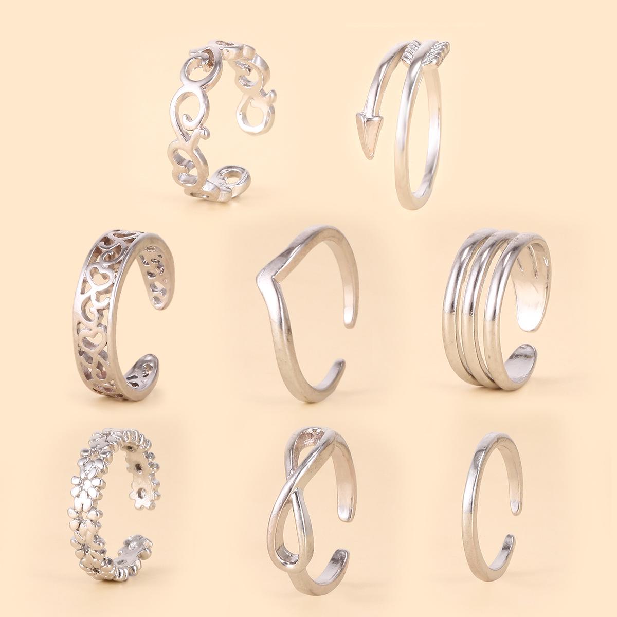 Adjustable Toe Rings Set - 8 European & American Styles, 8-Shaped and Arrow Designs for Women, Beach & Pinky Wear серебряный
Adjustable Toe Rings Set - 8 European & American Styles, 8-Shaped and Arrow Designs for Women, Beach & Pinky Wear серебряный