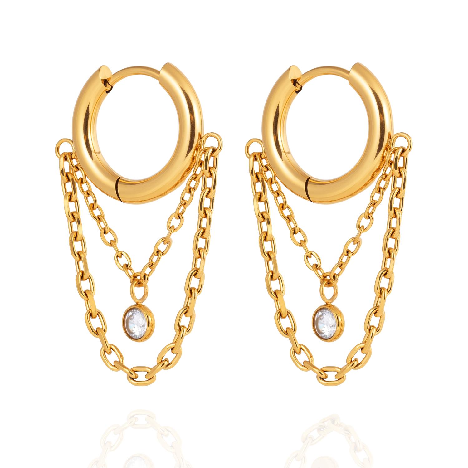 Yori Delicate Cubic Zirconia Geometric Hoop Earrings 18K Gold PVD Plated Popular Daily Classy Waterproof Jewelry Accessory золотистый
Yori Delicate Cubic Zirconia Geometric Hoop Earrings 18K Gold PVD Plated Popular Daily Classy Waterproof Jewelry Accessory золотистый