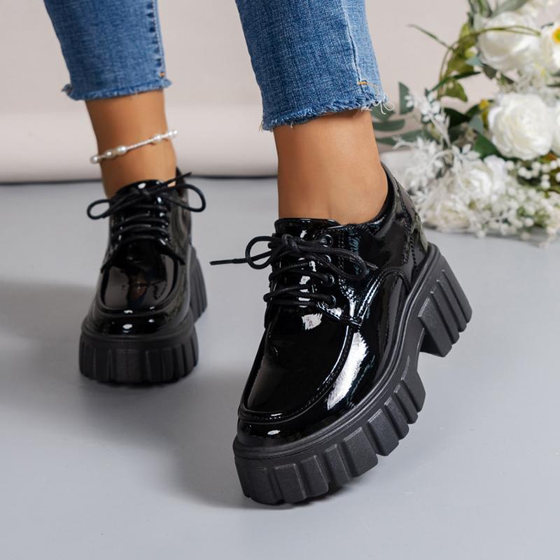 Lucyever Лаковые туфли-лоферы на массивной подошве для женщин Весенние туфли-лодочки на платформе со шнуровкой Женские удобные туфли на толстой подошве для студентов 39
Lucyever Лаковые туфли-лоферы на массивной подошве для женщин Весенние туфли-лодочки на платформе со шнуровкой Женские удобные туфли на толстой подошве для студентов 39