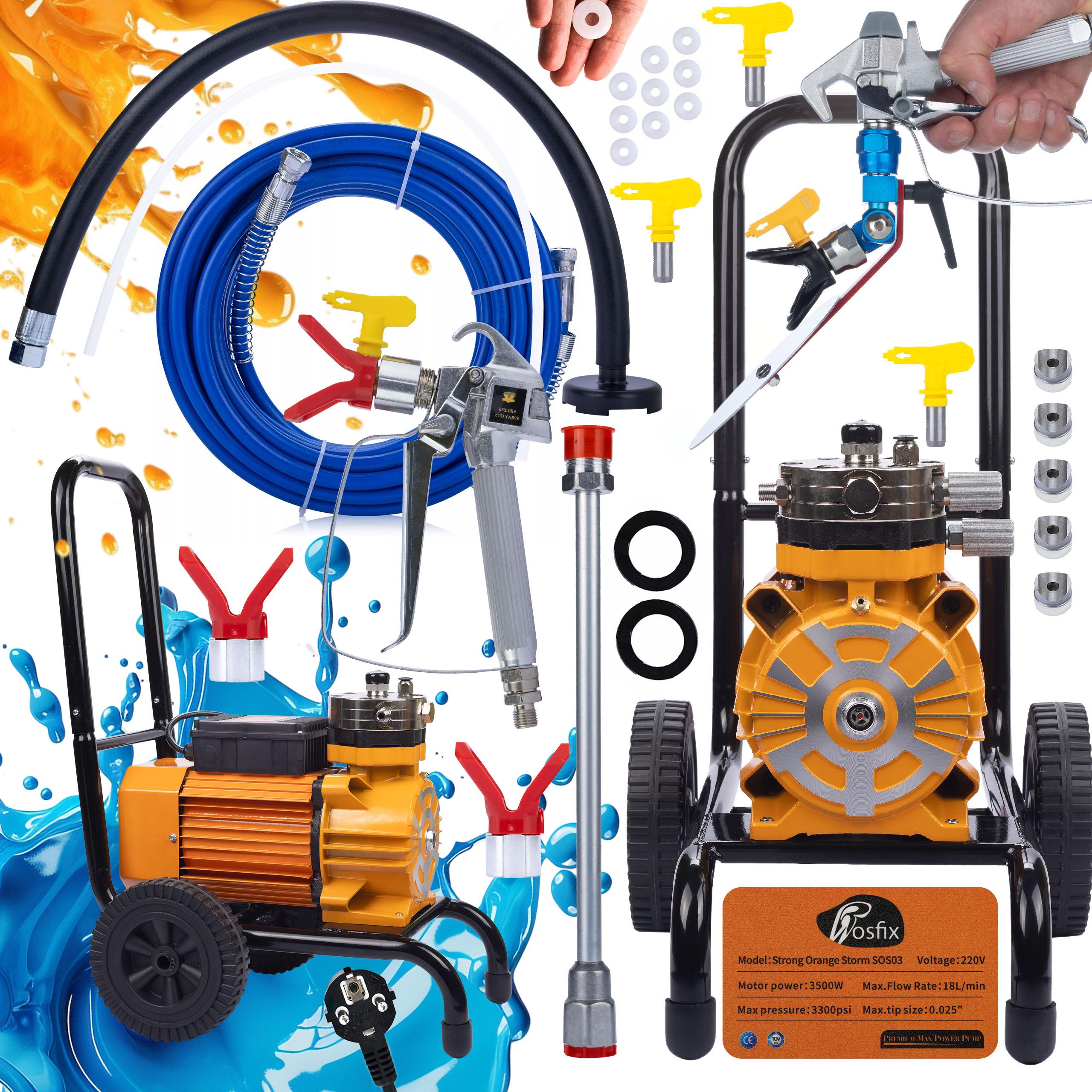 Rosfix Agregat Malarski Strong Orange Storm SOS03 – Profesjonalne Malowanie | Zestaw Akcesoriów PACK-MAX2 | Wydajność 3500W, 22MPA
Rosfix Agregat Malarski Strong Orange Storm SOS03 – Profesjonalne Malowanie | Zestaw Akcesoriów PACK-MAX2 | Wydajność 3500W, 22MPA