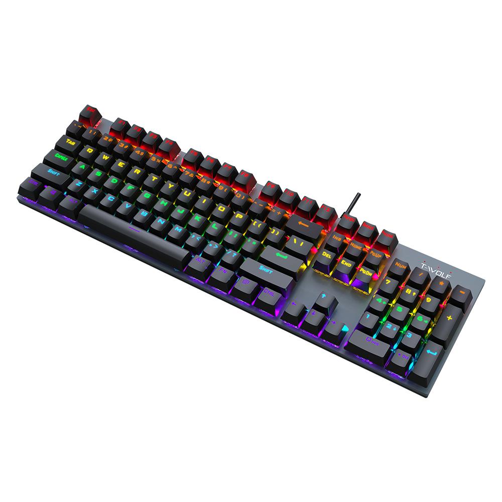 T-WOLF T17 USB Wired Keyboard 104-Key Color Backlit Computer Gaming Mechanical Keyboard As Shown A
T-WOLF T17 USB Wired Keyboard 104-Key Color Backlit Computer Gaming Mechanical Keyboard As Shown A