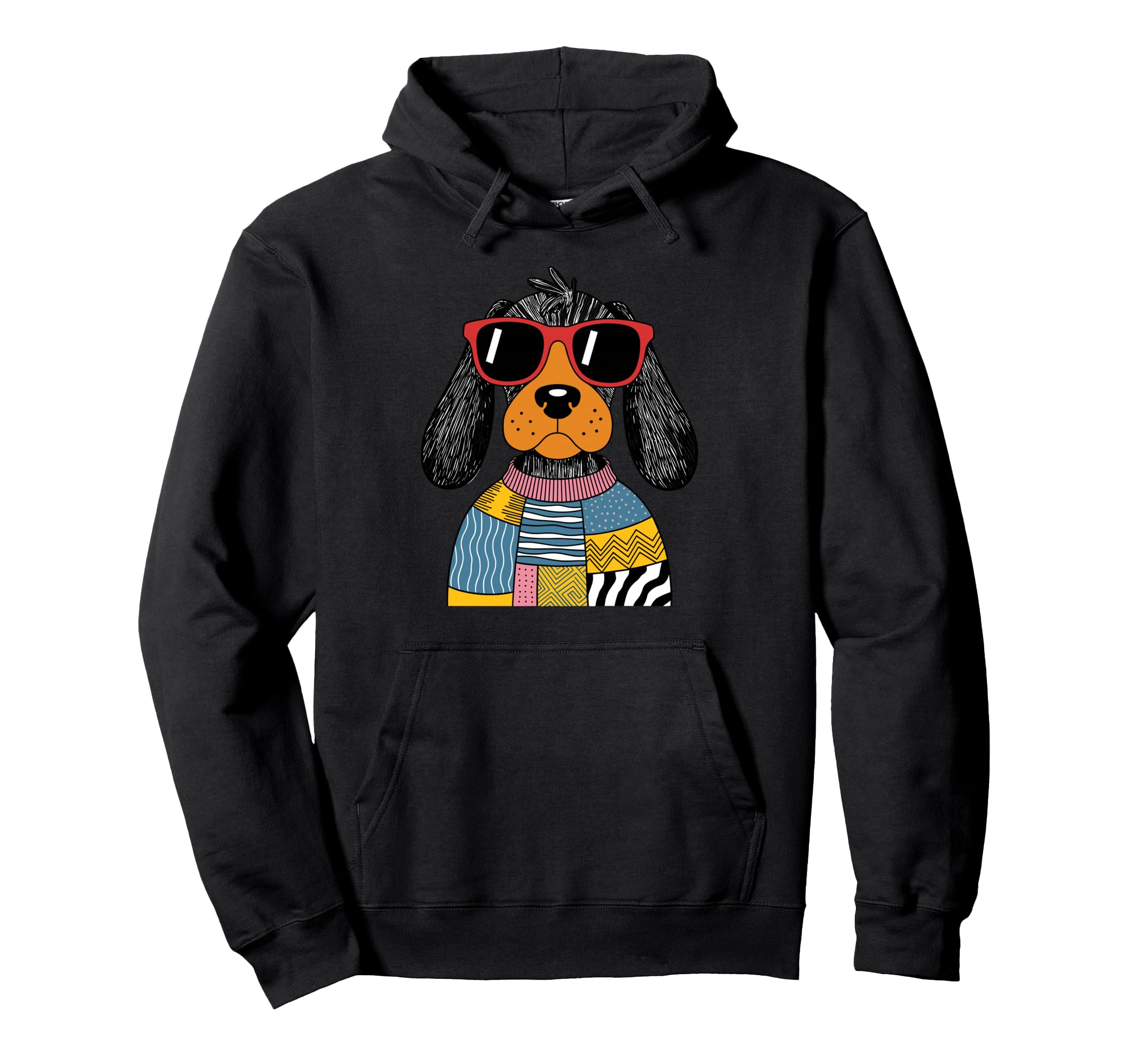 Cool Dog with Sunglasses Retro Patchwork Hoodie
Cool Dog with Sunglasses Retro Patchwork Hoodie