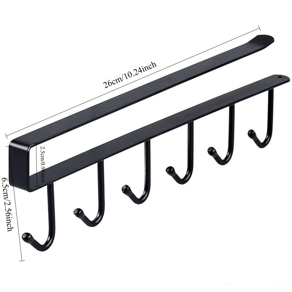 1 шт. шкаф из кованого железа с 6 крючками, без гвоздей и алмазов, простая установка, многосценовое хранение, аккуратное хранение