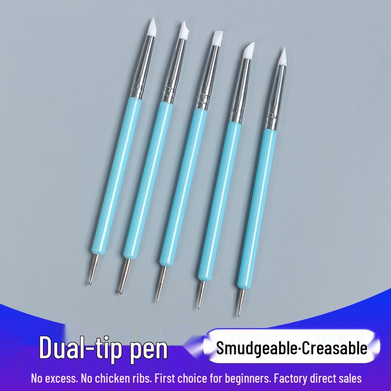 Silicone Double-Ended Dotting and Pressing Pen for Polymer Clay Sculpting
Silicone Double-Ended Dotting and Pressing Pen for Polymer Clay Sculpting