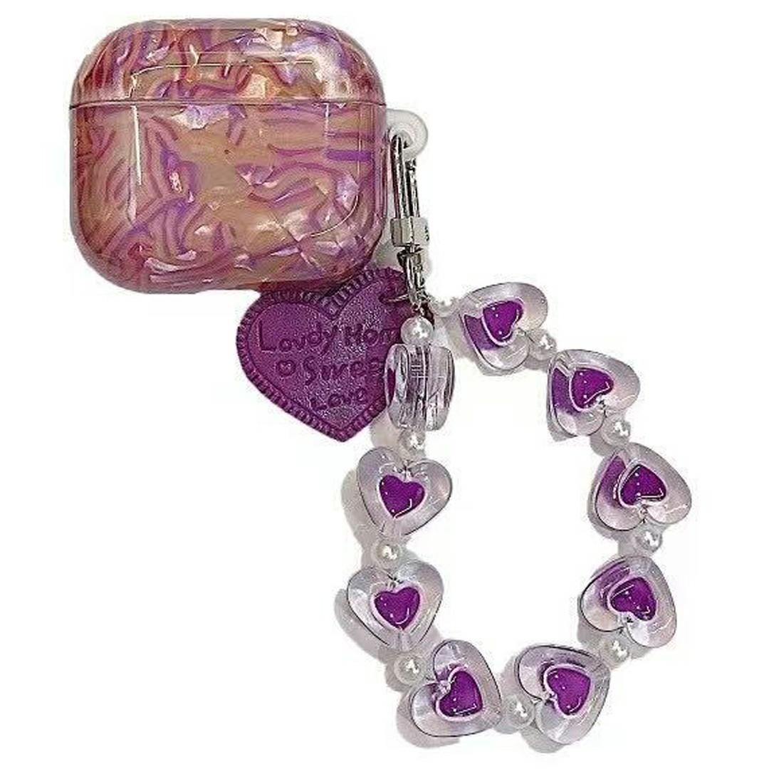 For AirPods Pro 2 Protective Case with Love Chain Deep Purple Pattern Soft TPU Cover Shell Texture
For AirPods Pro 2 Protective Case with Love Chain Deep Purple Pattern Soft TPU Cover Shell Texture