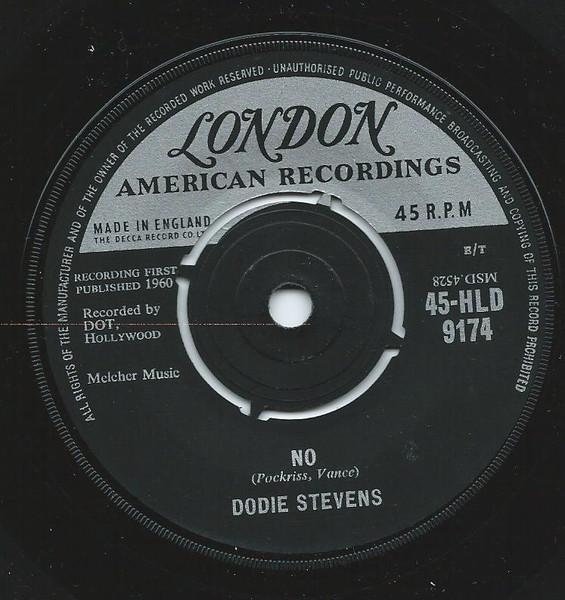 7inch Record DODIE STEVENS - No / A-Tisket A-Tasket 45HLD9174 London Records, 1960 UK Pop Used
7inch Record DODIE STEVENS - No / A-Tisket A-Tasket 45HLD9174 London Records, 1960 UK Pop Used