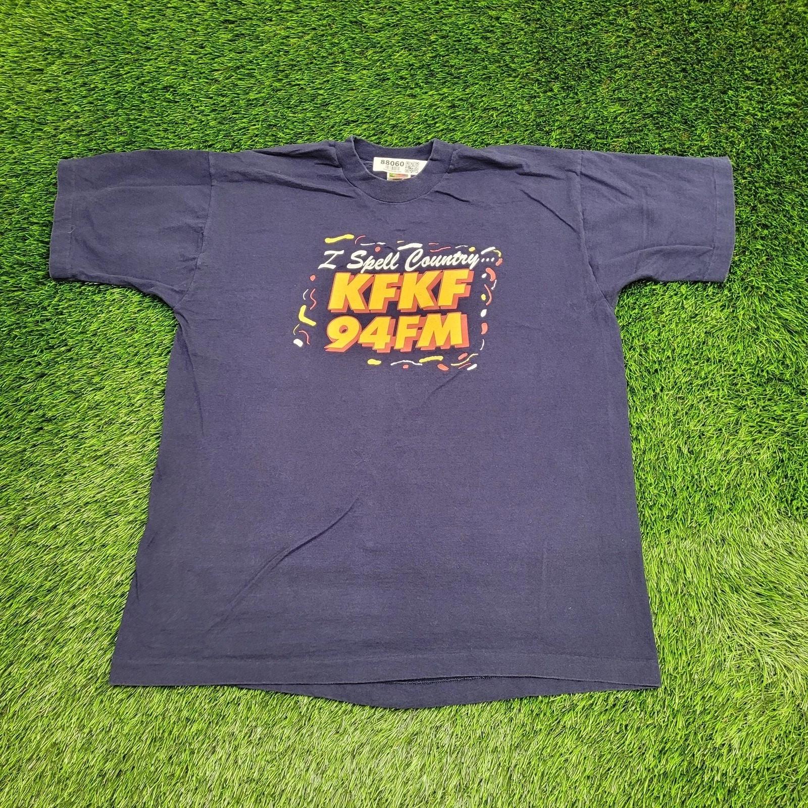 Vintage Kansas City Radio Shirt XL 23x28 KFKF 94-FM Crop S
Vintage Kansas City Radio Shirt XL 23x28 KFKF 94-FM Crop S