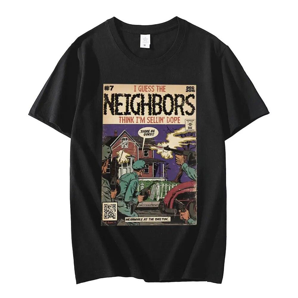 J Cole - Neighbors Comic Book Parody T-shirt Band Cole Music Tour Graphic T-Shirt Unisex Harajuku Punk Hip Hop Футболки Топи унісекс S
J Cole - Neighbors Comic Book Parody T-shirt Band Cole Music Tour Graphic T-Shirt Unisex Harajuku Punk Hip Hop Футболки Топи унісекс S