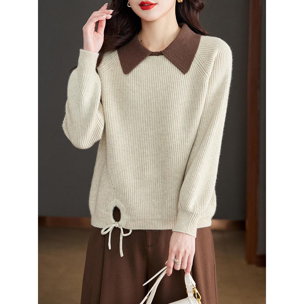 Женский короткий свитер контрастного цвета с воротником-куколкой, новый дизайн, вязаный свитер на осень/зиму XL
Женский короткий свитер контрастного цвета с воротником-куколкой, новый дизайн, вязаный свитер на осень/зиму XL