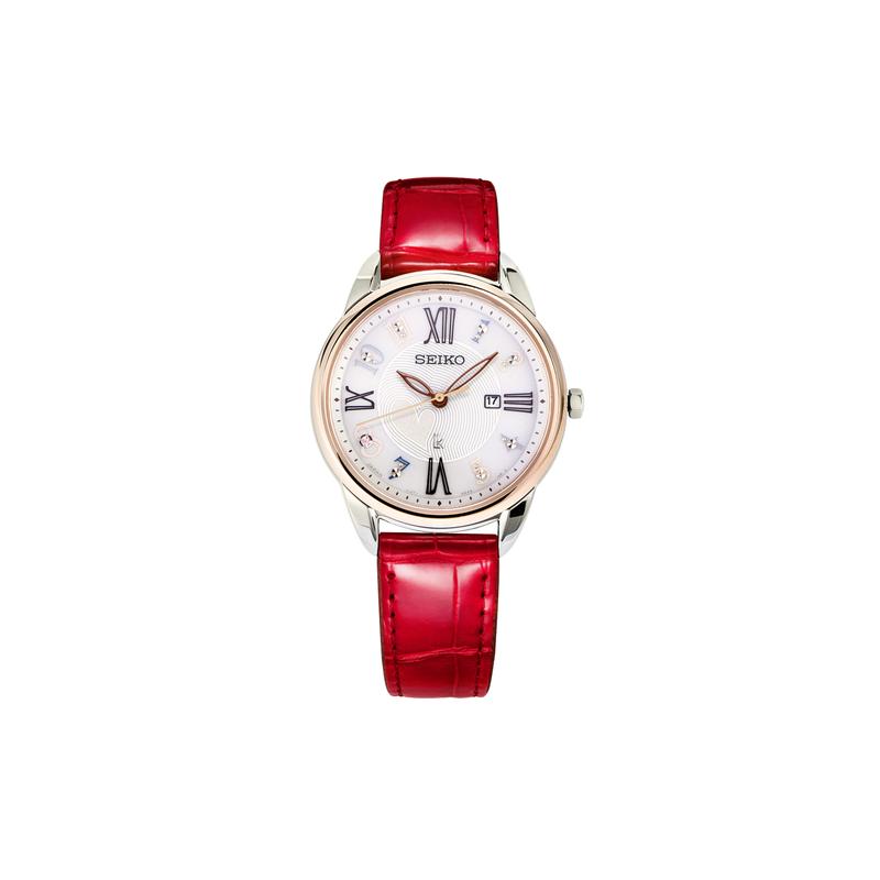 SEIKO 100 meters waterproof solar Quartz leather strap women s watch white dial SUT370J1
SEIKO 100 meters waterproof solar Quartz leather strap women s watch white dial SUT370J1