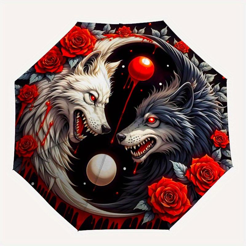 1pc Wolf Roses Yin Yang Symbol Automatic Opening/closing umbrella, Reinforced 8-Rib Construction, Compact Travel Umbrella yy250808192
1pc Wolf Roses Yin Yang Symbol Automatic Opening/closing umbrella, Reinforced 8-Rib Construction, Compact Travel Umbrella yy250808192
