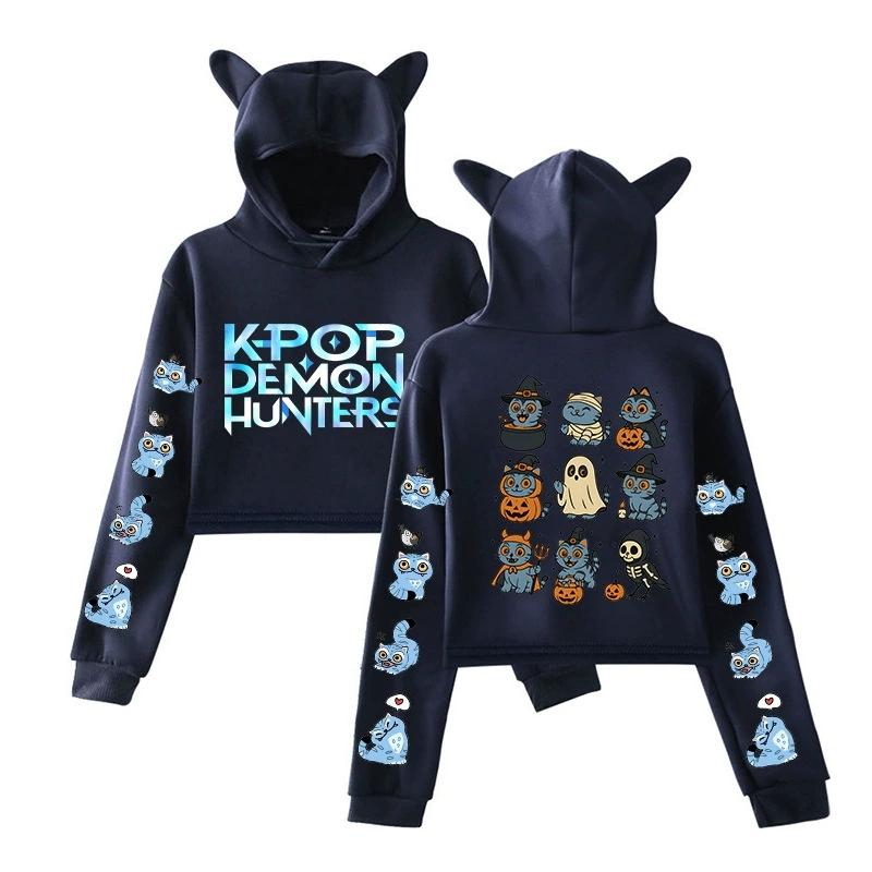 KPop Demon Hunters Cat Ears Cropped Hoodie Long Sleeve Cartoon Derpy Tiger Printing Sweatshirt Crop Top Women s Hoodies XXS темно-синього кольору
KPop Demon Hunters Cat Ears Cropped Hoodie Long Sleeve Cartoon Derpy Tiger Printing Sweatshirt Crop Top Women s Hoodies XXS темно-синього кольору