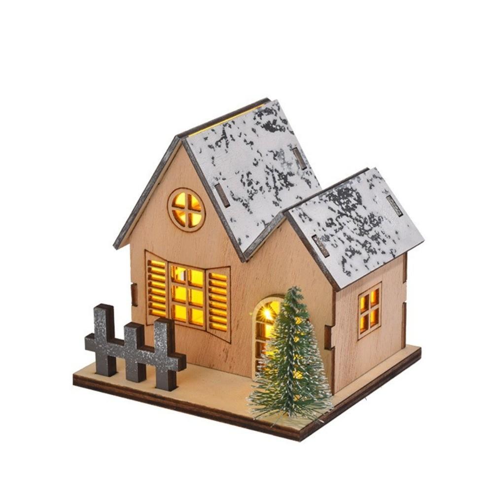 Merry Christmas DIY Xmas Wooden House Glowing Castle Mini Luminous Cabin Xmas Ornaments Home Decoration
Merry Christmas DIY Xmas Wooden House Glowing Castle Mini Luminous Cabin Xmas Ornaments Home Decoration