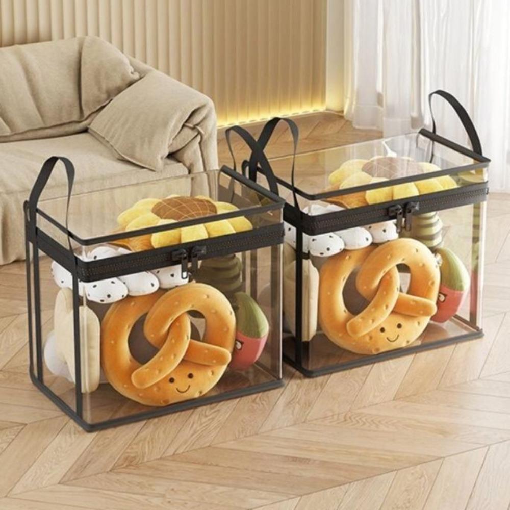 PVC Stuffed Toy Storage Box Clear Plush Toy Storage Bag Doll Organizing Bag Collection Container чорний
PVC Stuffed Toy Storage Box Clear Plush Toy Storage Bag Doll Organizing Bag Collection Container чорний