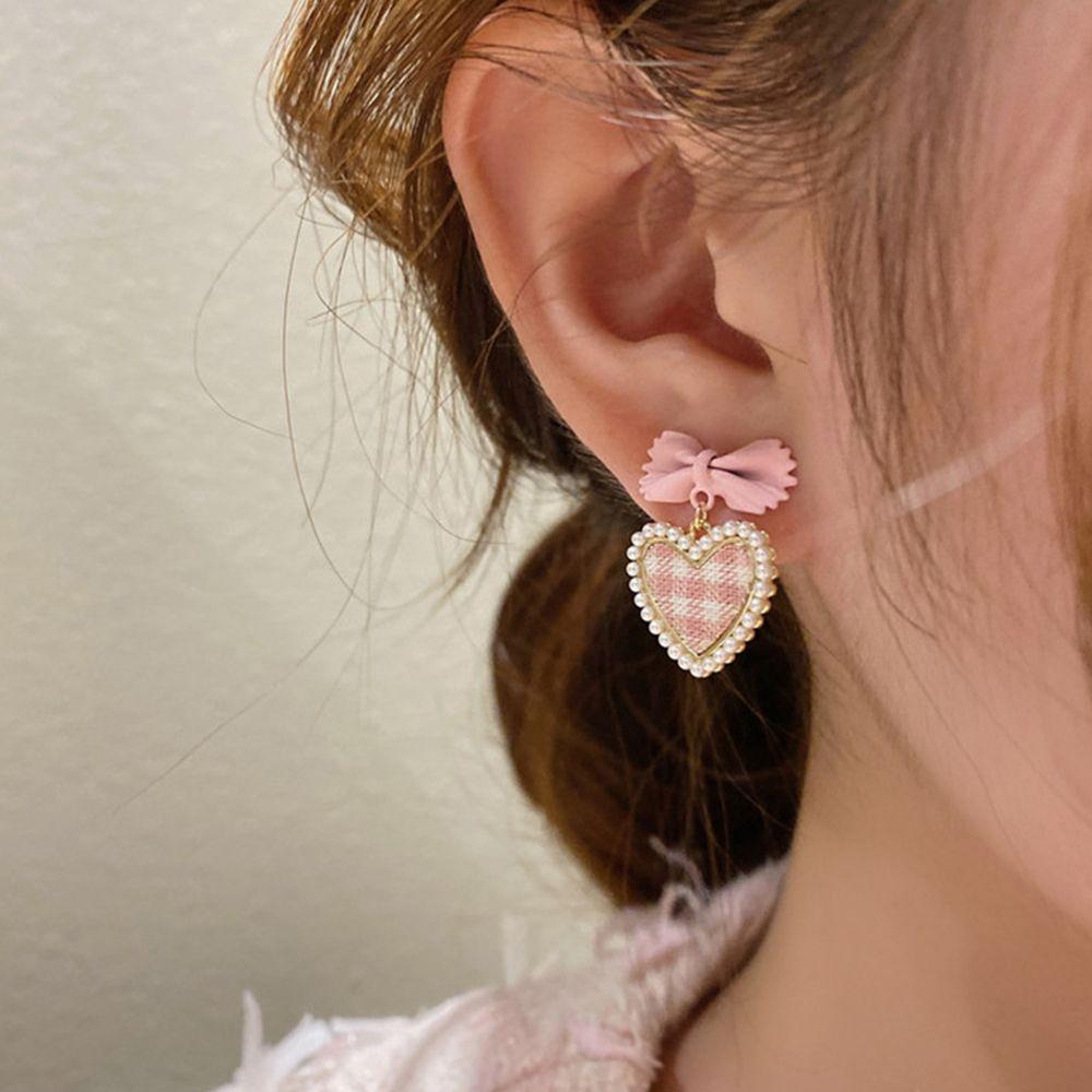Bow Exquisite pearl Plaid Earrings Women Dangle Earrings Korean Style Earrings Jewelry Accessories розовый
Bow Exquisite pearl Plaid Earrings Women Dangle Earrings Korean Style Earrings Jewelry Accessories розовый