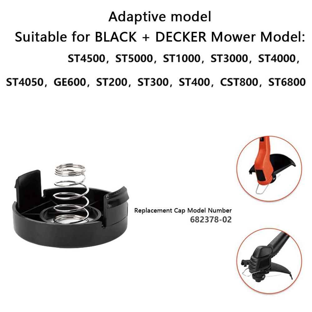 6 Spool Cap+6 Spring for Black & Decker ST1000/ST3000/ST4000/ST4500 Lawn Mower,682378-02 Type A
6 Spool Cap+6 Spring for Black & Decker ST1000/ST3000/ST4000/ST4500 Lawn Mower,682378-02 Type A