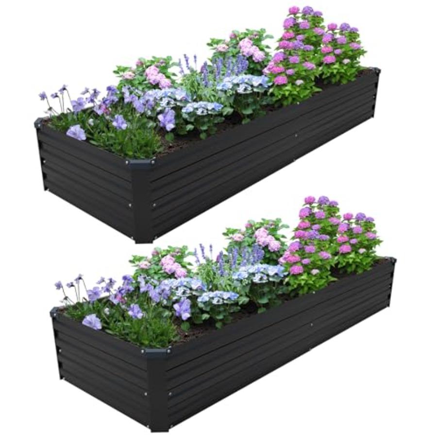 8×2×1FT 2PCS Galvanized Raised Garden Bed Kit Metal Planter Boxes Large Outdoor Planters Garden for Planting Vegetables Flowers United States
8×2×1FT 2PCS Galvanized Raised Garden Bed Kit Metal Planter Boxes Large Outdoor Planters Garden for Planting Vegetables Flowers United States