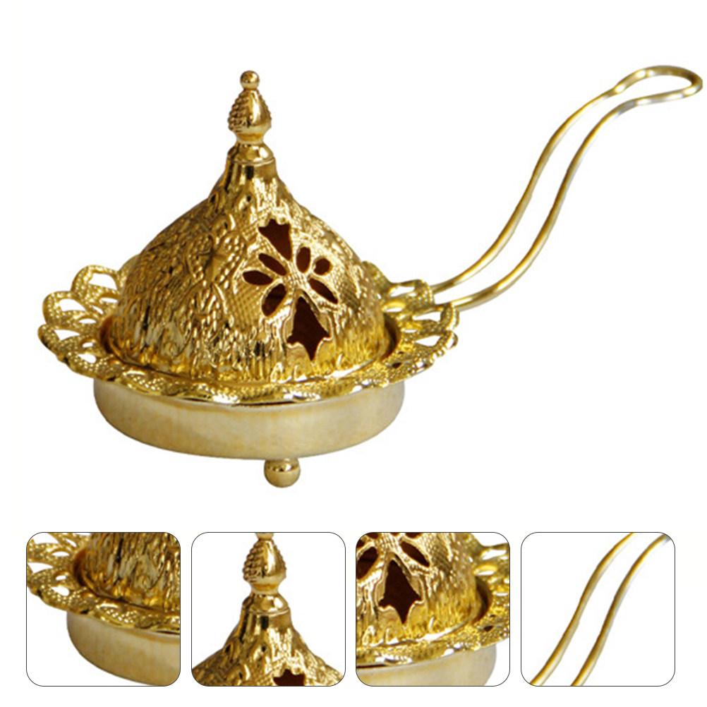 Luxury Golden Arabic Style Holder Incense Burner Multi Use Desktop Decor for Study Sauna Yoga Room Wedding Candlelight 12.5x6.8cm
Luxury Golden Arabic Style Holder Incense Burner Multi Use Desktop Decor for Study Sauna Yoga Room Wedding Candlelight 12.5x6.8cm