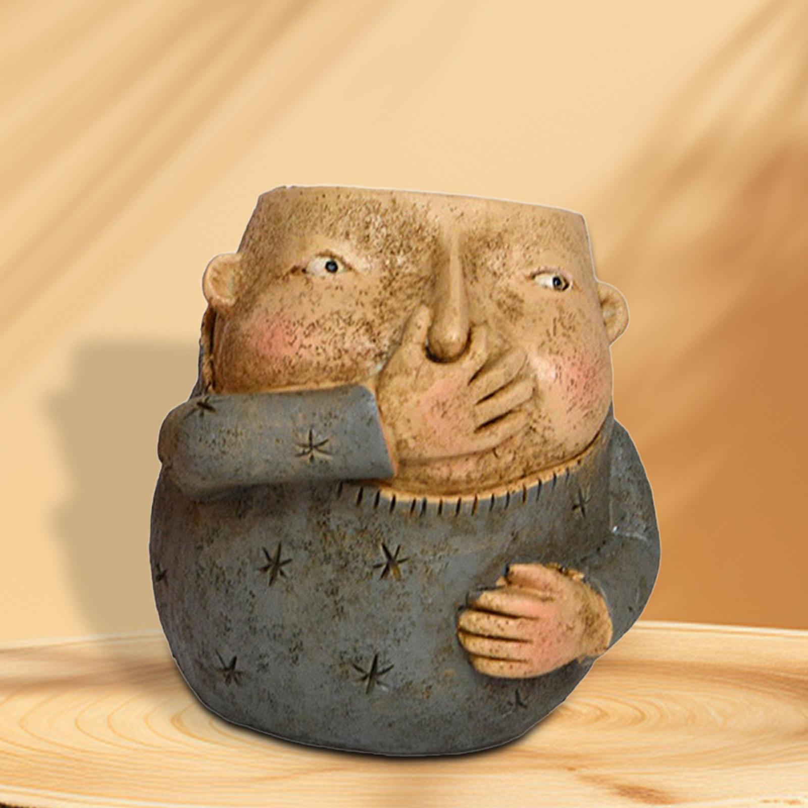 Fun Flower Pot Unique Fun Decor Resin Decorative Planter Nose Holding Figurine for Cabinet Balcony Desktop Living Room Bookshelf
Fun Flower Pot Unique Fun Decor Resin Decorative Planter Nose Holding Figurine for Cabinet Balcony Desktop Living Room Bookshelf