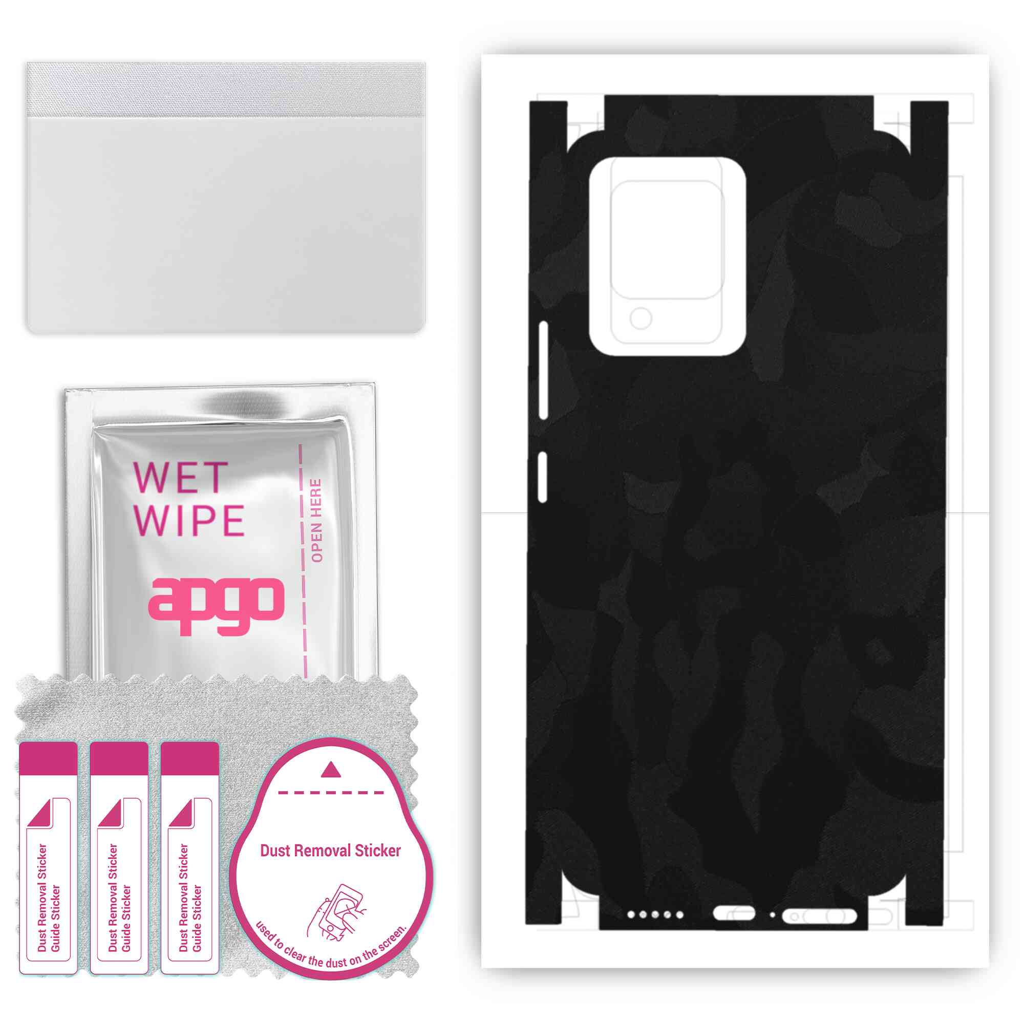 apgo Protective Skin Sticker for the back+sides compatible with Vivo V23 5G, Full Wrap Film, Foil, Vinyl - Pattern Black Camo
apgo Protective Skin Sticker for the back+sides compatible with Vivo V23 5G, Full Wrap Film, Foil, Vinyl - Pattern Black Camo
